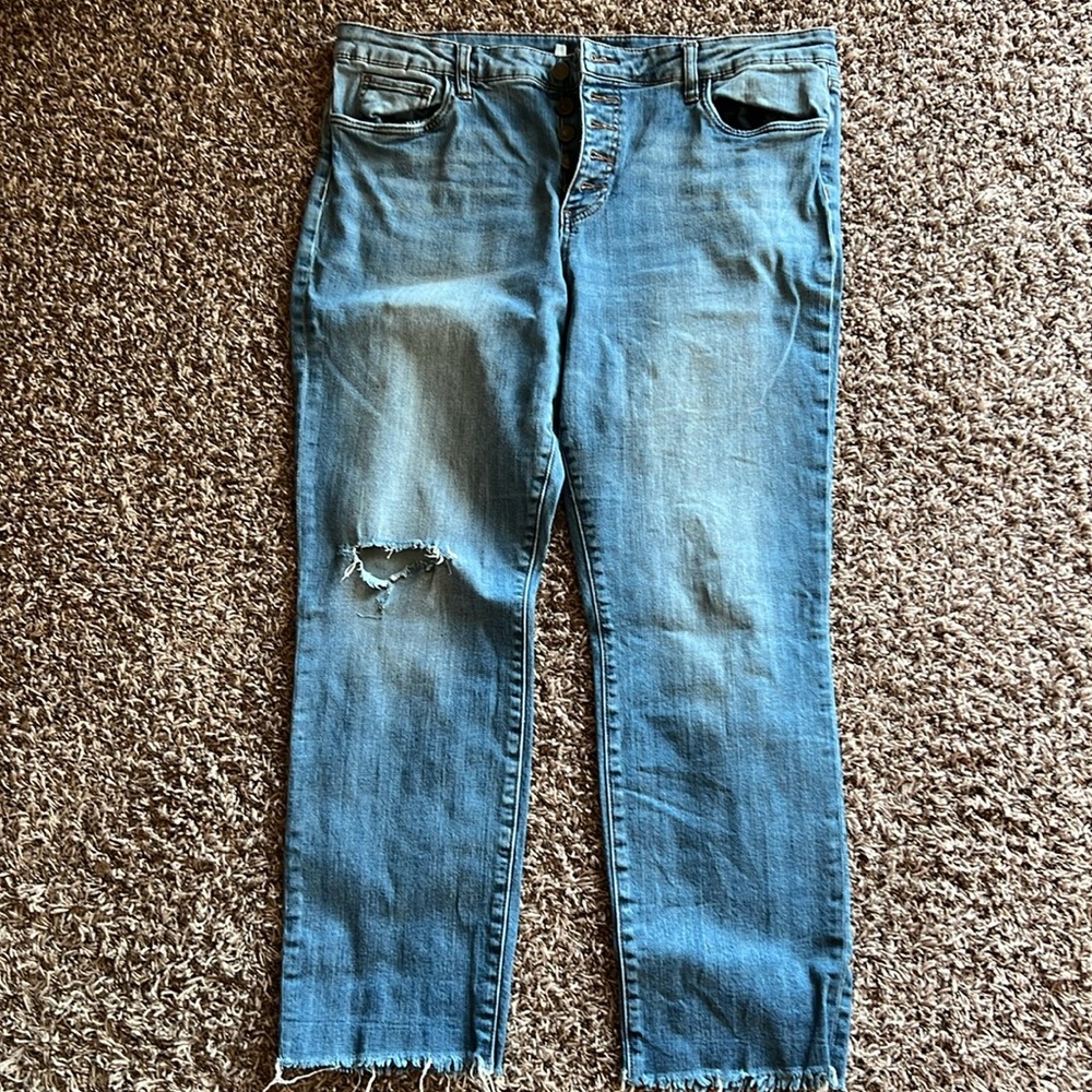 Kut from the Kloth Reese high rise ankle straight leg